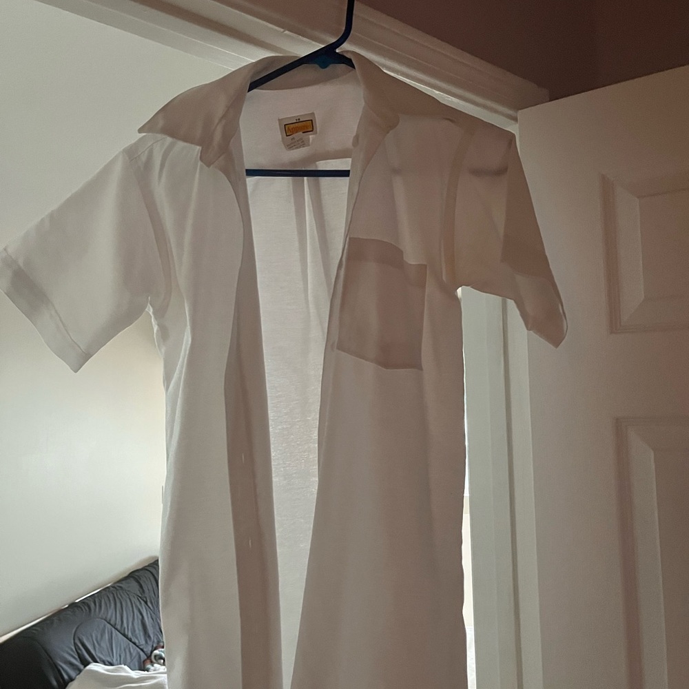 white school uniform shirt